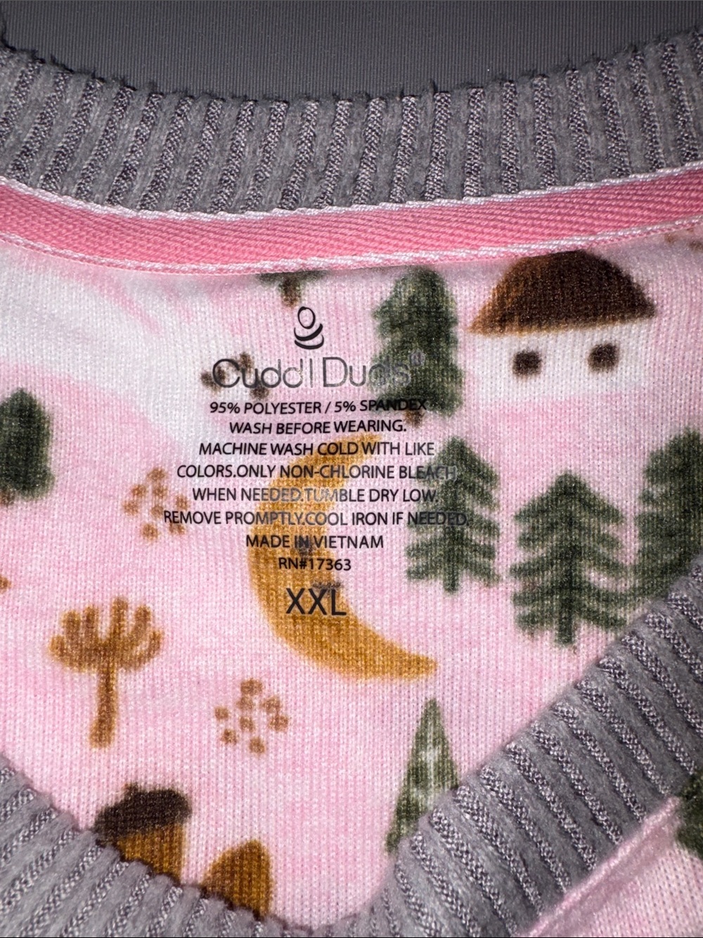 Cuddl Duds Women’s Pink Woodland Print Pajama Set NWT XXL - Picture 3 of 10